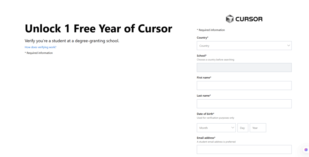 Get 1 Year Free Cursor AI Pro Subscription