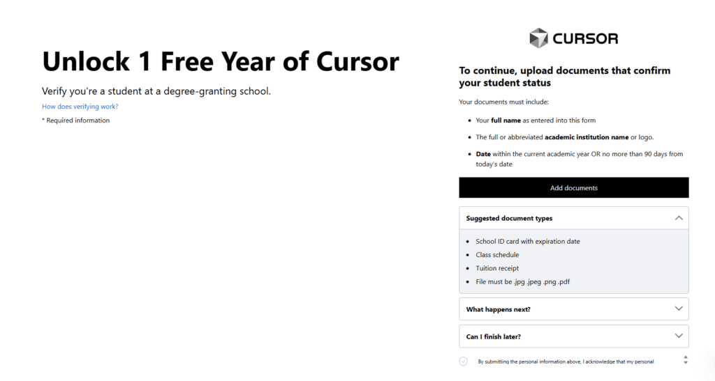 Get 1 Year Free Cursor AI Pro Subscription