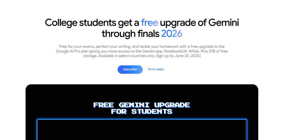 Google Gemini Ai pro free for students - 2025