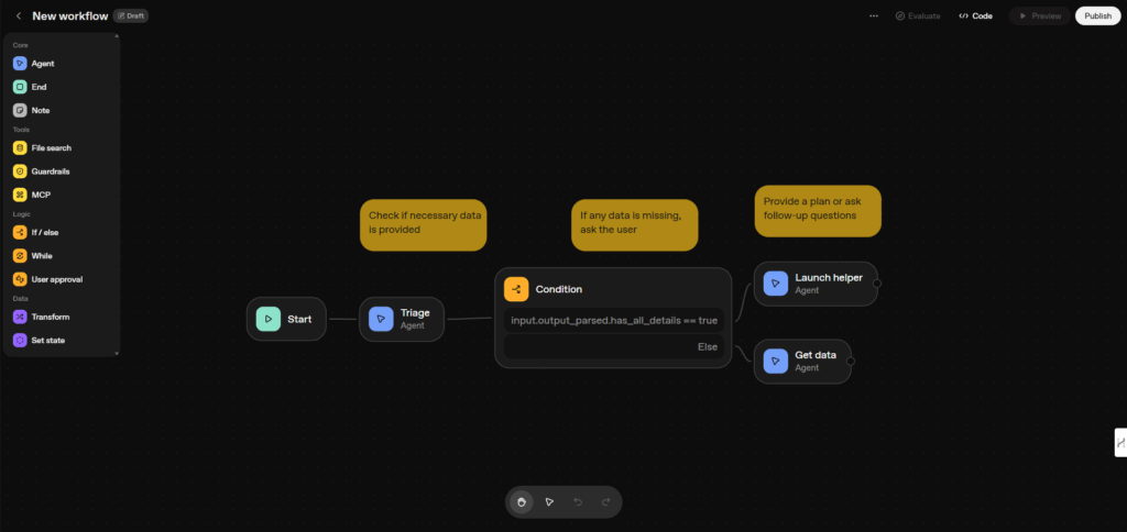 Agent Building Window - AgentKit