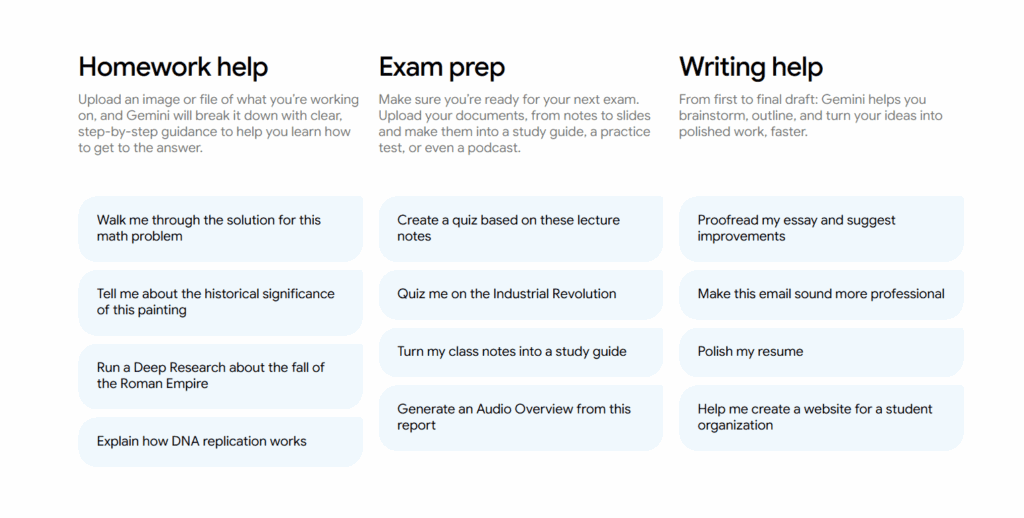 Gemini AI Pro Best Uses For Students - 2025