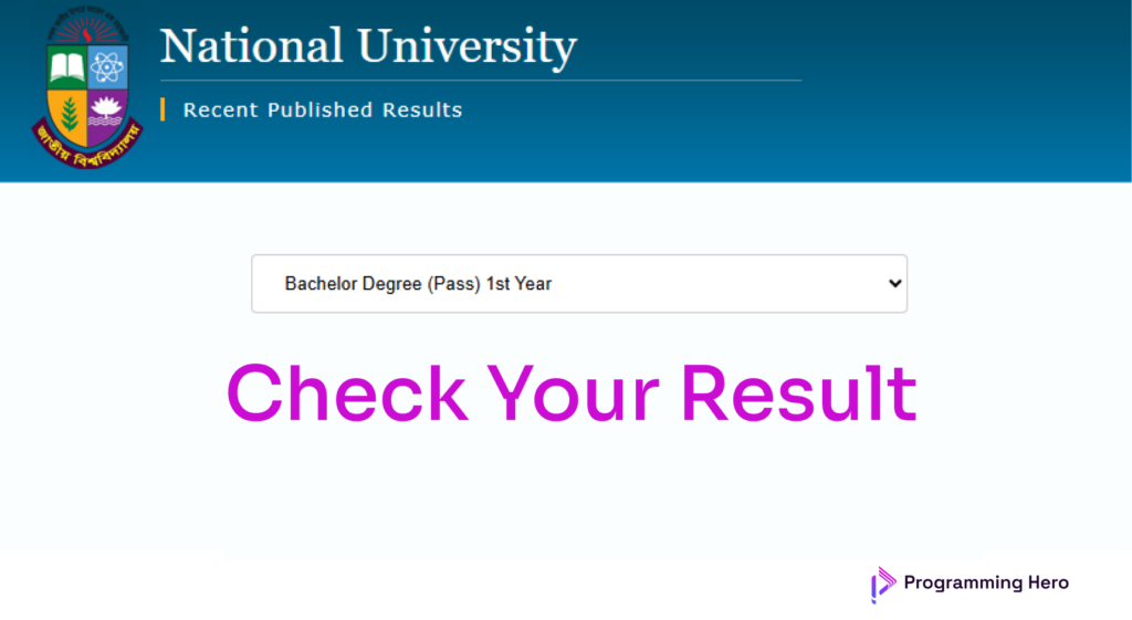 Degree 1st Year Result - 2026