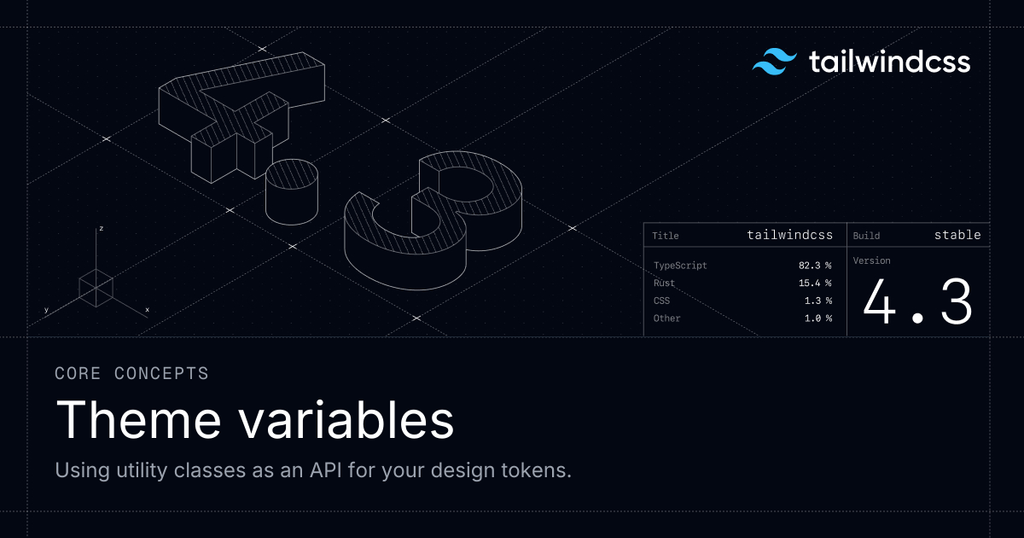 Tailwind CSS Theme Variables Version 4.3